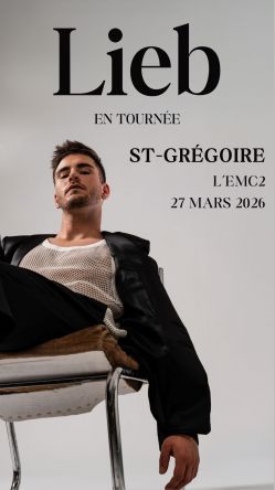 Evènement Julien Lieb le 27/03/2026 à 20:30 - Lieu :  L'EMC 2 35760 Saint Grégoire