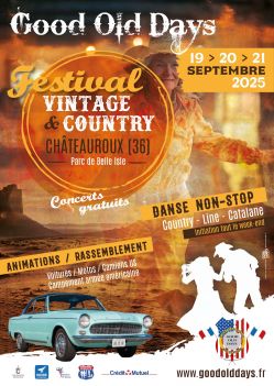 Evènement Festival Good Old Days du 19/09/2025 au 21/09/2025 - Lieu :  Belle Isle 36000 Châteauroux