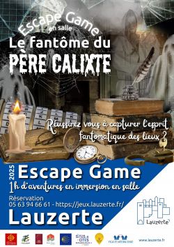 Evènement Escape Game : le fantôme du Père Calixte du 23/01/2025 au 31/12/2025 - Lieu :  Service Animation de la mairie de Lauzerte 82110 LAUZERTE