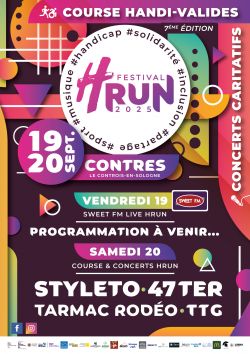Evènement Festival HRun 2025 du 19/09/2025 au 20/09/2025 - Lieu :  15 a rue des Entrepreneurs 41700 Le Controis-en-Sologne