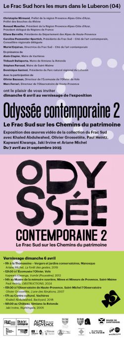 Evènement Oeuvre vidéo contemporaine du 06/04/2025 au 22/09/2025 - Lieu :  Château de Simiane-la-Rotonde 04150 Simiane-la-Rotonde