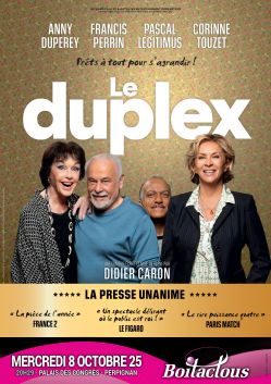 Evènement Le Duplex le 08/10/2025 à 20:30 - Lieu :  Palais des congrès 66000 Perpignan