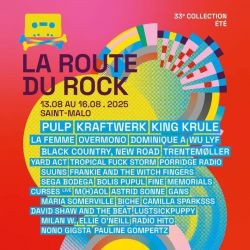 Evènement 33ème édition de La Route du Rock – Collection Été du 13 au 16 août 2025 ! du 13/08/2025 au 16/08/2025 - Lieu :  LE FORT DE SAINT-PÈRE 35430 Saint-Père
