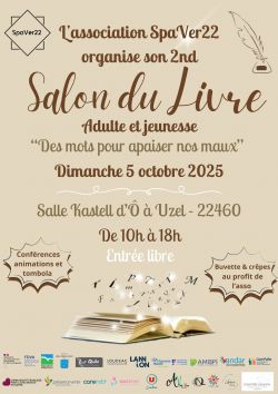 Evènement 2nd salon du livre le 05/10/2025 - Lieu :  Salle Kastell d'Ô 22460 UZEL