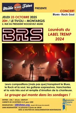 Evènement BRS Band le 23/10/2025 à 20:00 - Lieu :  Salle du Tivoli 45200 MONTARGIS