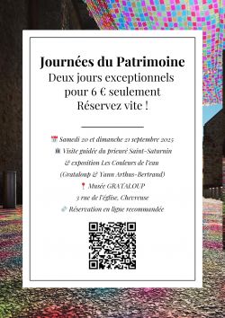 Evènement Journées du Patrimoine 2025 au Musée GRATALOUP – Chevreuse du 20/09/2025 au 21/09/2025 - Lieu :  MUSEE GRATALOUP - CENTRE D'ART CONTEMPORAIN 78460 CHEVREUSE