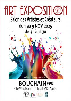 Evènement Art Exposition Salon des Artistes Créateurs du 01/11/2025 au 09/11/2025 - Lieu :  Salle Michel Caron 59111 59111 Bouchain