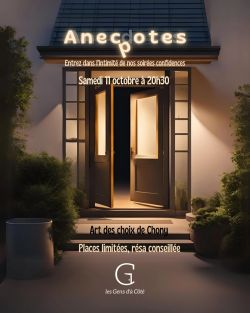 Evènement AnecPotes - Spectacle d'improvisation le 11/10/2025 à 20:30 - Lieu :  L'Art des Choix de Chony 26500 Bourg-lès-Valence