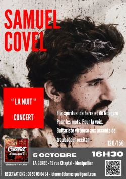 Evènement Samuel Covel, nouvel album 