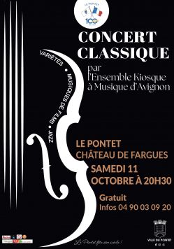 Evènement Ensemble Kiosque à Musique d’Avignon du 11/10/2025 au 11/11/2025 - Lieu :  Chateau de fargues 84130 Le Pontet