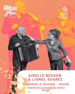 Evènement Duo Airelle Besson & Lionel Suarez le 06/02/2026 à 20:30 - Lieu :  Théâtre de la Maison du Peuple 12100 Millau