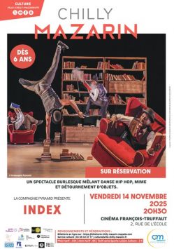 Evènement Index le 14/11/2025 à 20:30 - Lieu :  Cinéma François-Truffaut 91380 Chilly-Mazarin (91380)