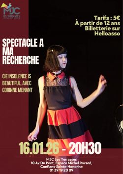 Annonce Spectacle A ma recherche - 78700 Conflans-Sainte-Honorine - Stages - Théâtre - 